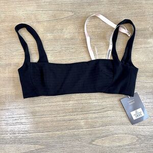 House of CB Luciana Black‎ Bandeau Crop Top Large
